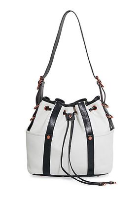 About Town Leather Drawstring Bucket Bag