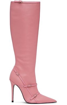 Abra Pink High Belt Boots