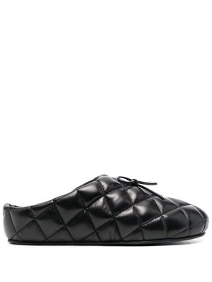 Abra quilted-detail leather loafers - Black