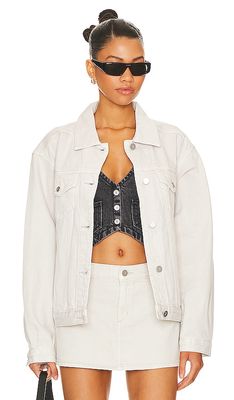 Abrand Slouch Jacket in Cream