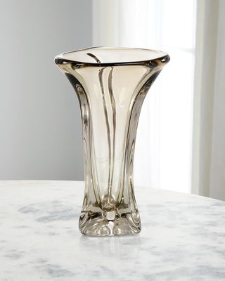 Abstract Brown Handblown Glass Vase I