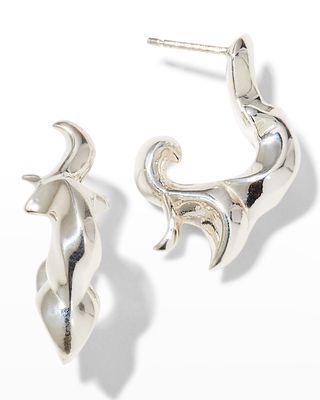Abstract Earrings in Sterling Silver