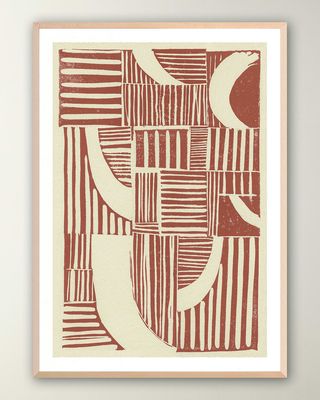 Abstract Linocut B' Digital Print Wall Art by THE Studio