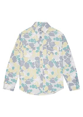 Abstract Print Woven Cotton Shirt