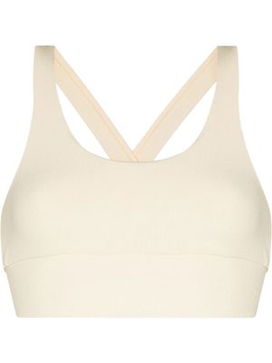 Abysse cropped performance tank top - Neutrals