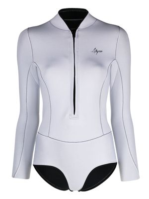 Abysse Lotte zip-fastening swimsuit - White