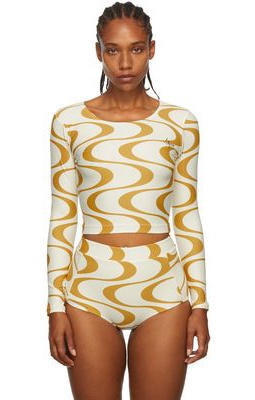 ABYSSE Off-White Long Sleeve Swim Top