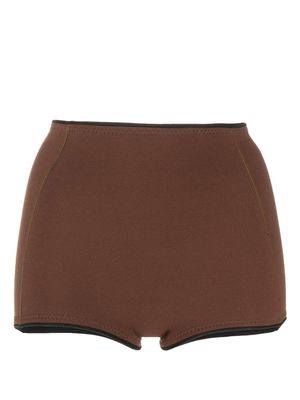 Abysse Parry high-waisted swim shorts - Brown