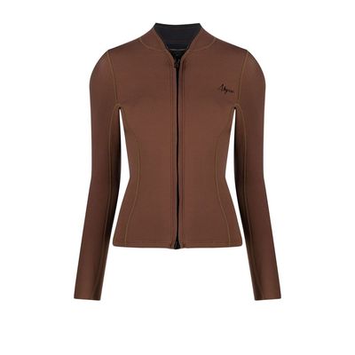Abysse Rell zip-front top - Brown