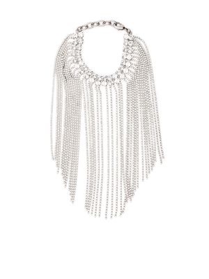 AC9 crystal-embellished draped necklace - Silver