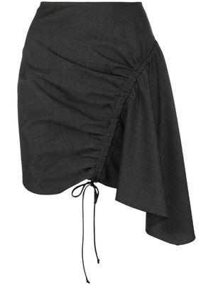 AC9 ruched detail asymmetric skirt - Grey
