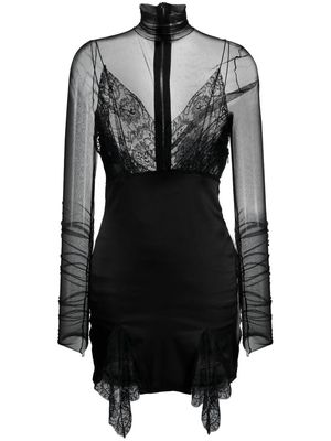 AC9 sheer bandeau dress - Black