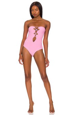 ACACIA Bronx Dual Ribbed One Piece in Pink