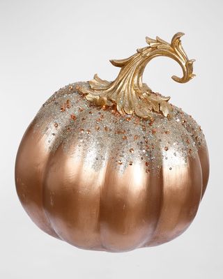 Acanthus Small Topped Pumpkin, 10"