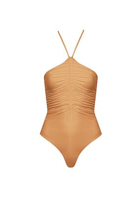 Acasia Ruched Halter One-Piece Swimsuit