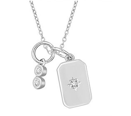 Accents by Affinity Diamond Charm & Pendant w/ Chain, Sterling