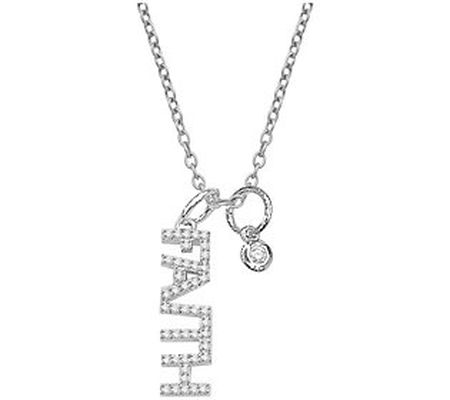 Accents by Affinity Diamond Faith Pendant w/ Chain, Sterling