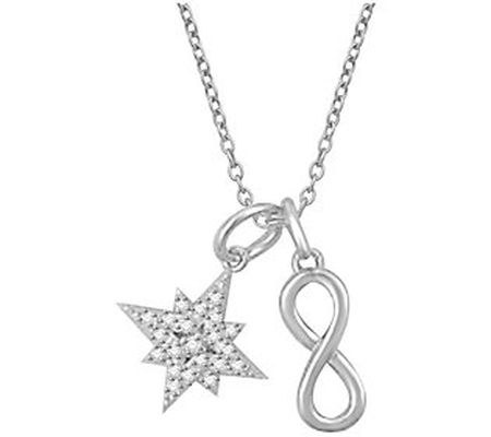 Accents by Affinity Diamond Multi-Pendants w/ C hain, Sterling