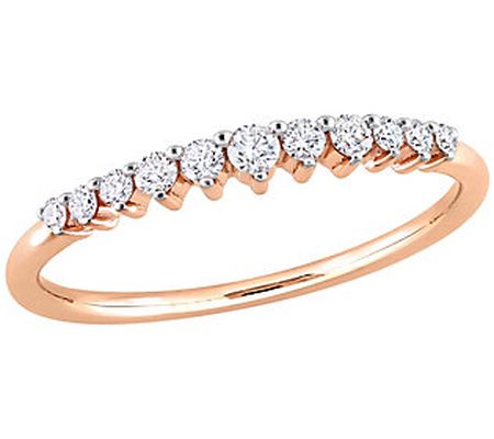 Accents by Affinity Diamond Semi-Eternity Ring, 14K Rose Gold