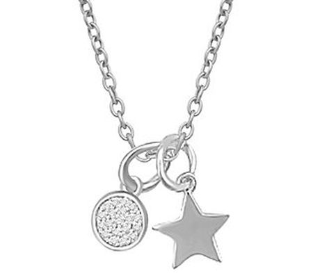 Accents by Affinity Diamond Star & Charm w/ Cha in, Sterling