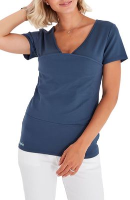 Accouchée Baby Carrier Maternity/Nursing Top in Navy Blue