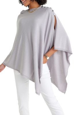 Accouchée Button Detail Maternity/Nursing Shawl in Gray