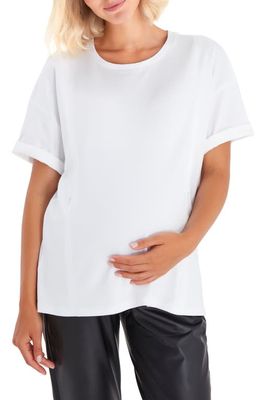 Accouchée Side Zip Maternity/Nursing T-Shirt in White