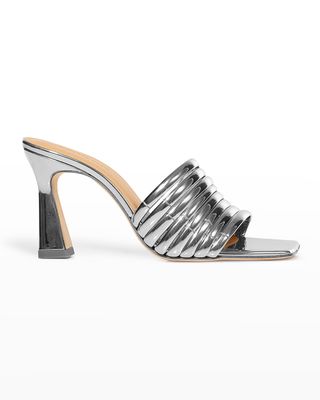 Ace Eco Metallic Caged Mule Sandals