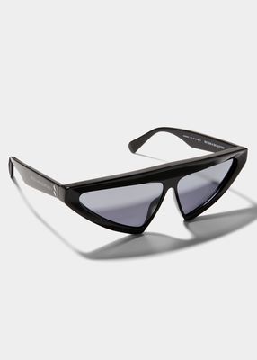 Acetate Geometric Cat-Eye Sunglasses