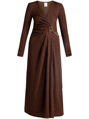 Acler Alfred chain-link midi dress - Brown