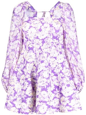Acler Ardanary violet-print minidress - Purple