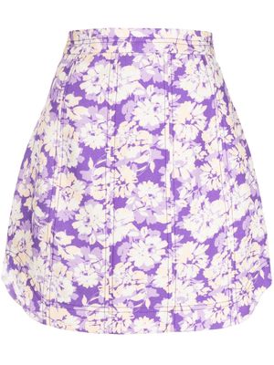 Acler Ardanary violet-print miniskirt - Purple