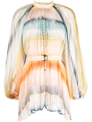 Acler Astone Watercolour Stripe-print blouse - Multicolour