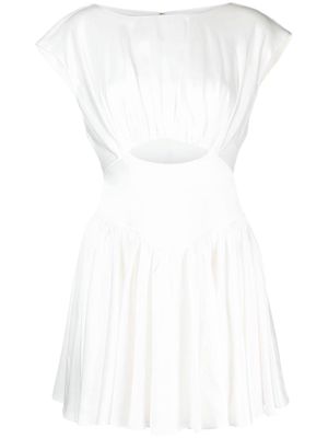 Acler Bishop cut-out satin dress - White