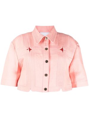 Acler Briar cut-out cropped shirt - Pink