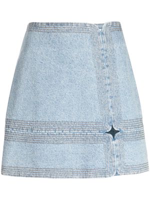 Acler Briar denim miniskirt - Blue
