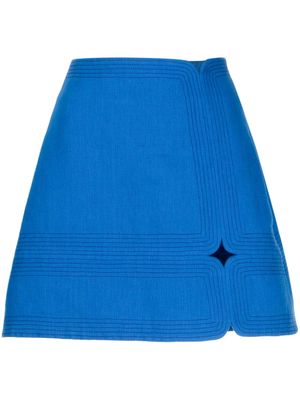 Acler Briar knitted-construction miniskirt - Blue