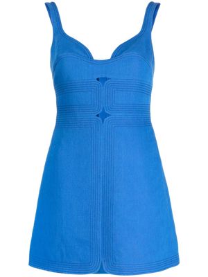 Acler Briar sweetheart-neck dress - Blue
