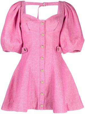 Acler Brookman puff-sleeve minidress - Pink