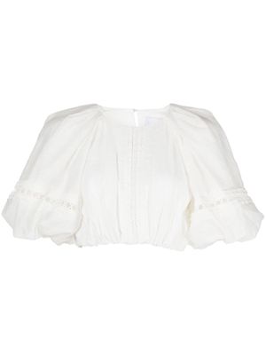 Acler Clovelly cropped blouse - White