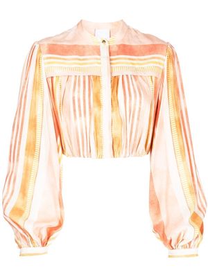 Acler Coupland puff-sleeve top - Orange
