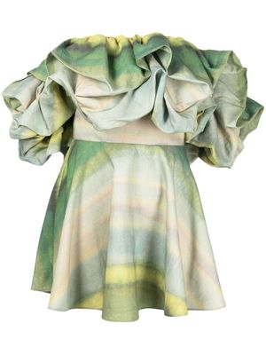 Acler Cumberland ruffled mini dress - Green
