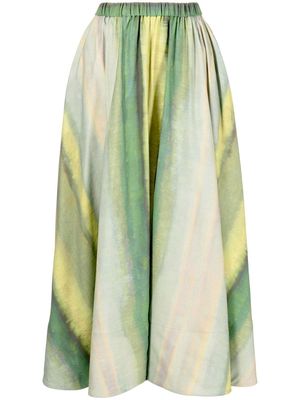 Acler Cumberland striped maxi skirt - Green
