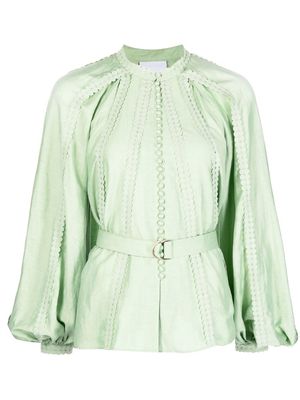 Acler Duxbury belted blouse - Green