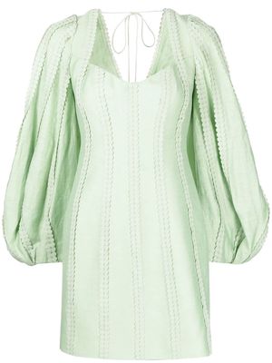 Acler Duxbury puff-sleeve mini dress - Green