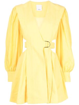 Acler Flitwick cut-out detail minidress - Yellow