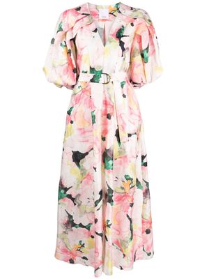 Acler floral-print tied-waist dress - Multicolour