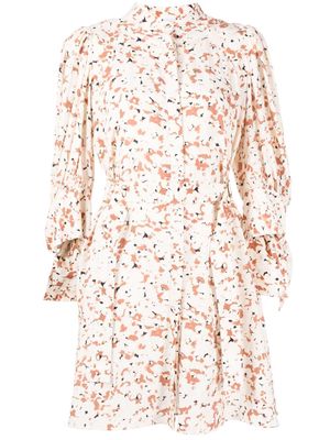 Acler Holman floral-print mini dress - White