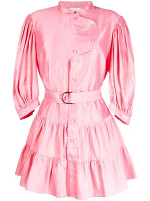 Acler Hundon belted shirt minidress - Pink