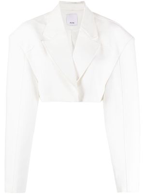 Acler Leopold cropped jacket - White